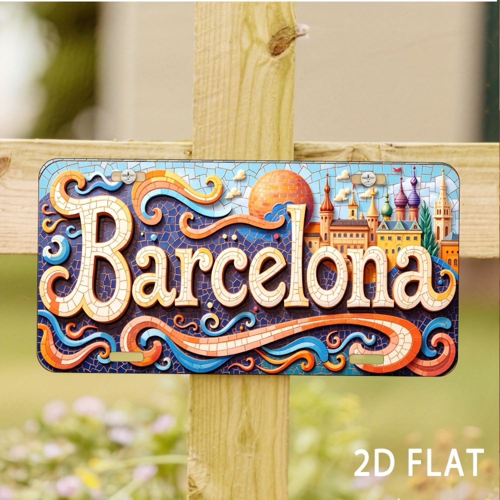 Home Barcelona - 2D Flat,a Barcelona Sign-And Durable, Suitable