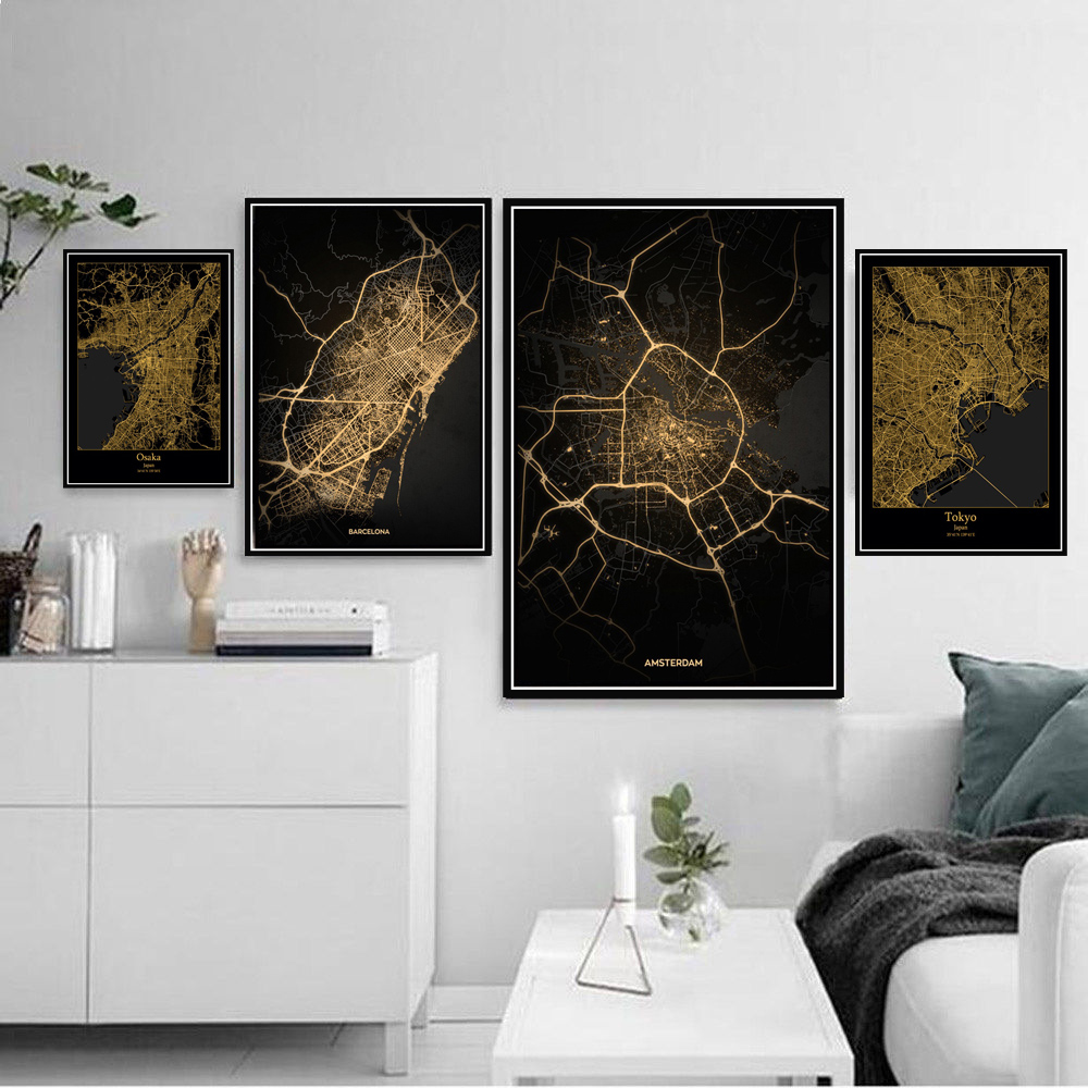 Home Barcelona - Poster Amsterdam Tokyo Barcelona Hiện Đại