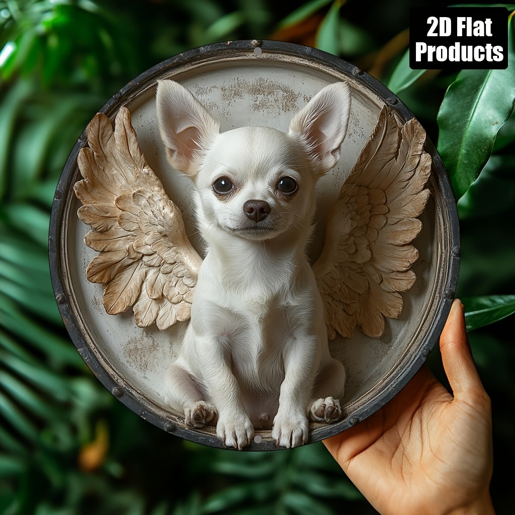 Home Bar And Coffee - 2D Flat, 1pc, Chihuahua Theme, Round