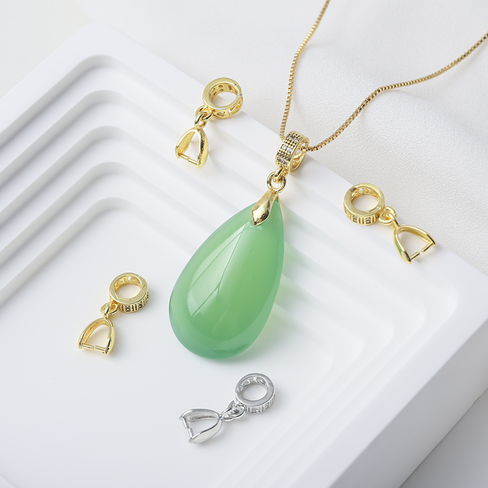 Ice Pick Pick - Micro Pave CZ Pendant Pinch Bails