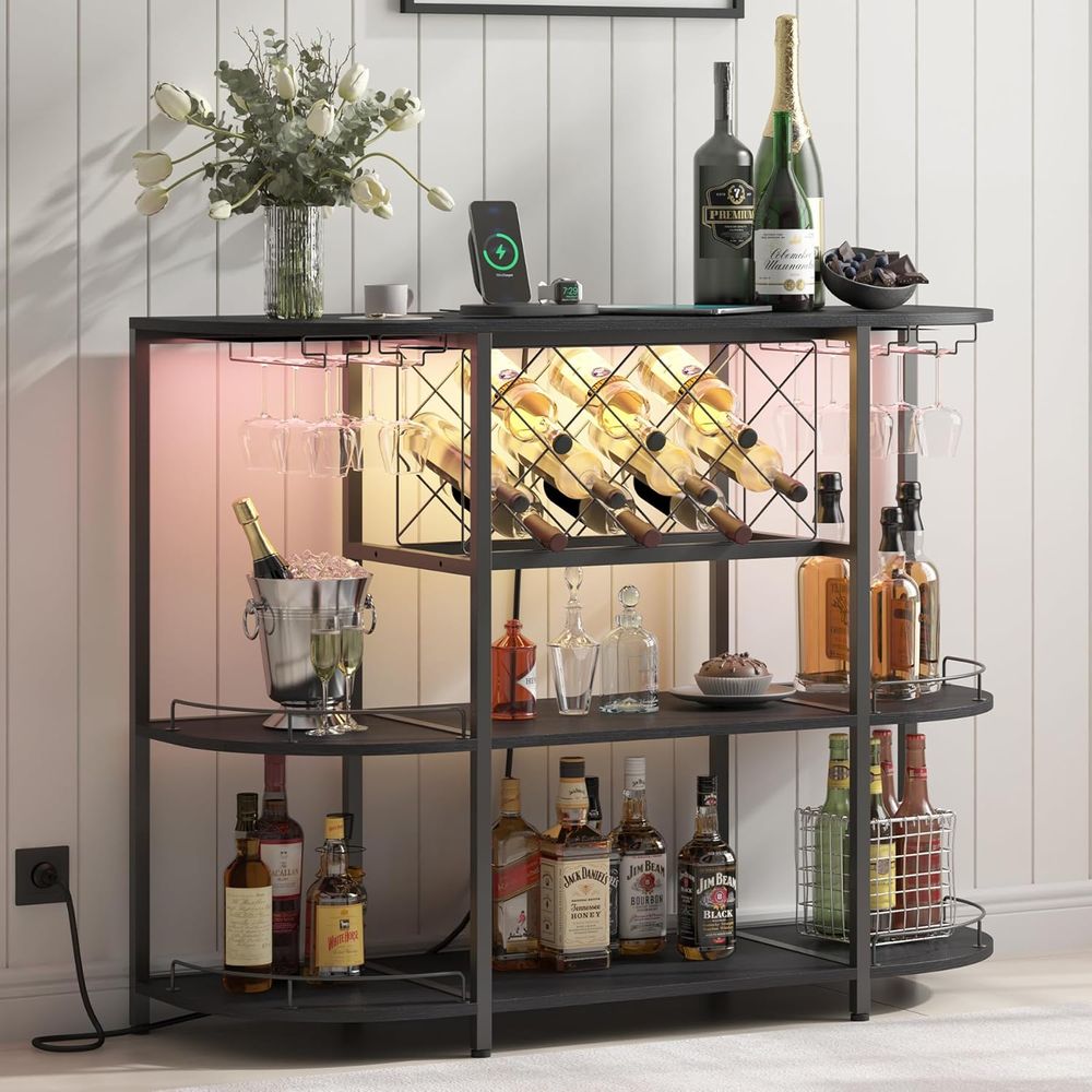 Black 3-Tier Coffee Table with - đánh giá và giá Home Bar And Kitchen