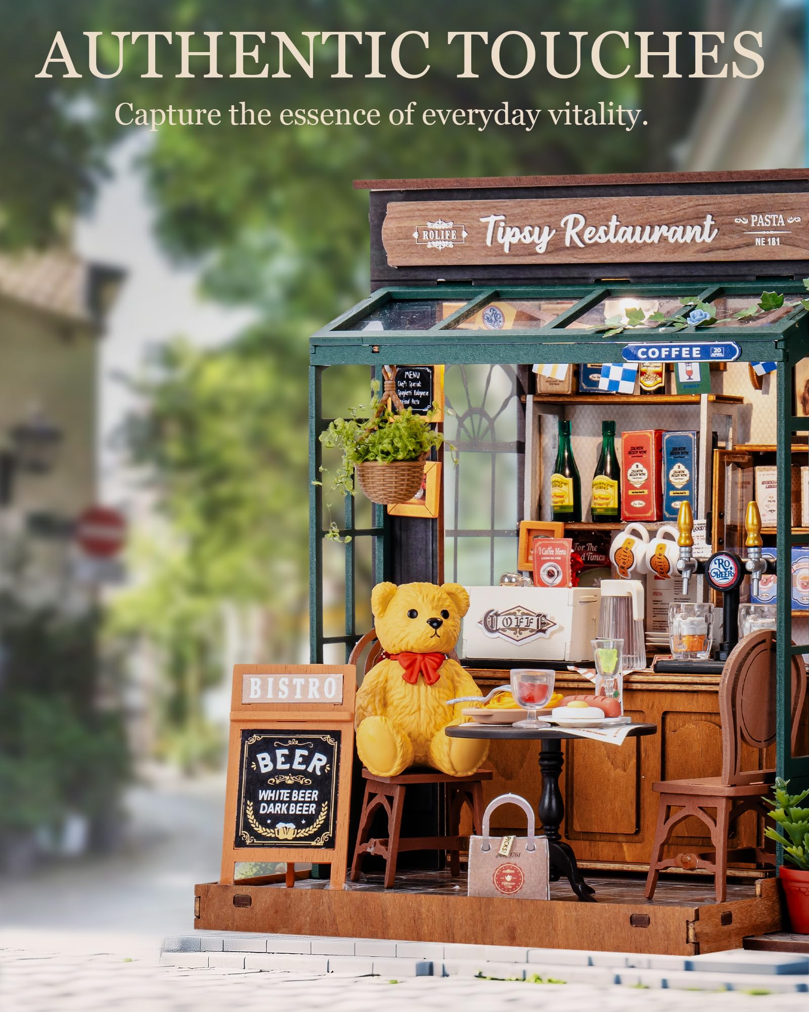 Robotime Rolife Tipsy Restaura - đánh giá và giá Home Bar And Restaurant