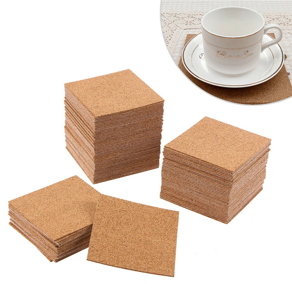 10Pcs Cork Coasters Square Cor - đánh giá và giá Home Bar Supplies