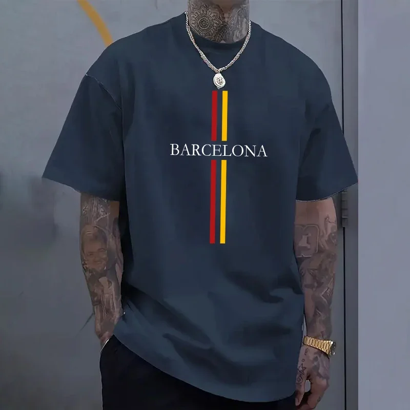 Barcelona Men's Cotton T-shirt - đánh giá và giá Home Barcelona
