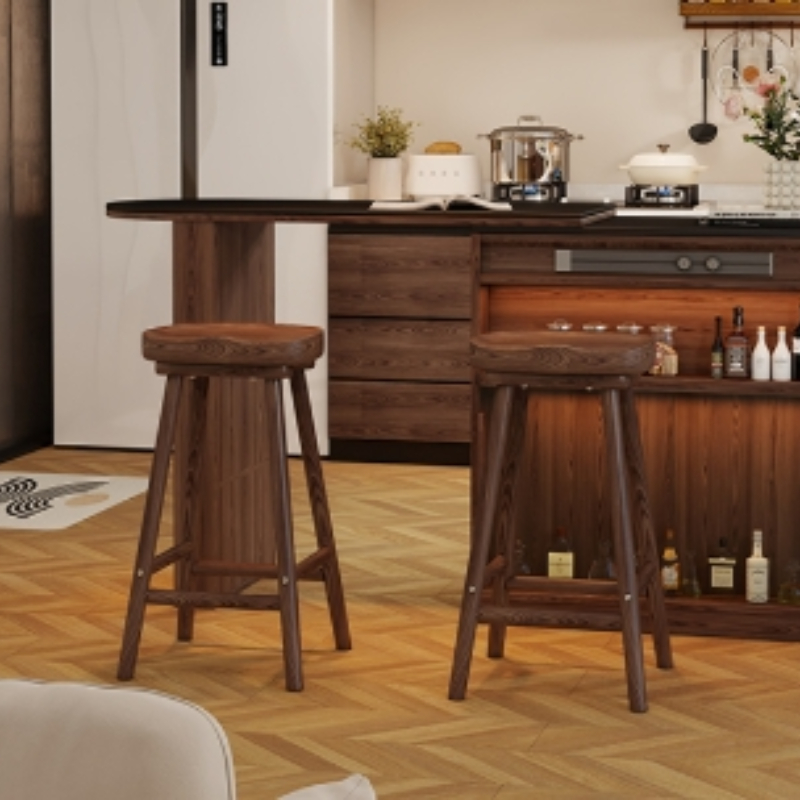Solid Wood Curved Bar Stool Hi - đánh giá và giá Home Bar Seating