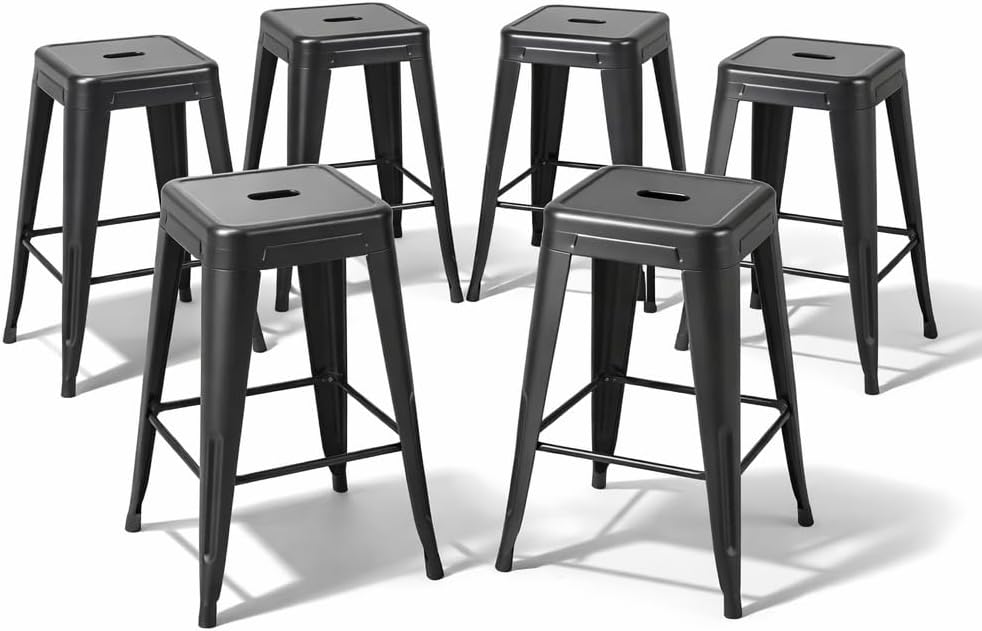 Midnight Black Metal Counter H - đánh giá và giá Home Bar Seating