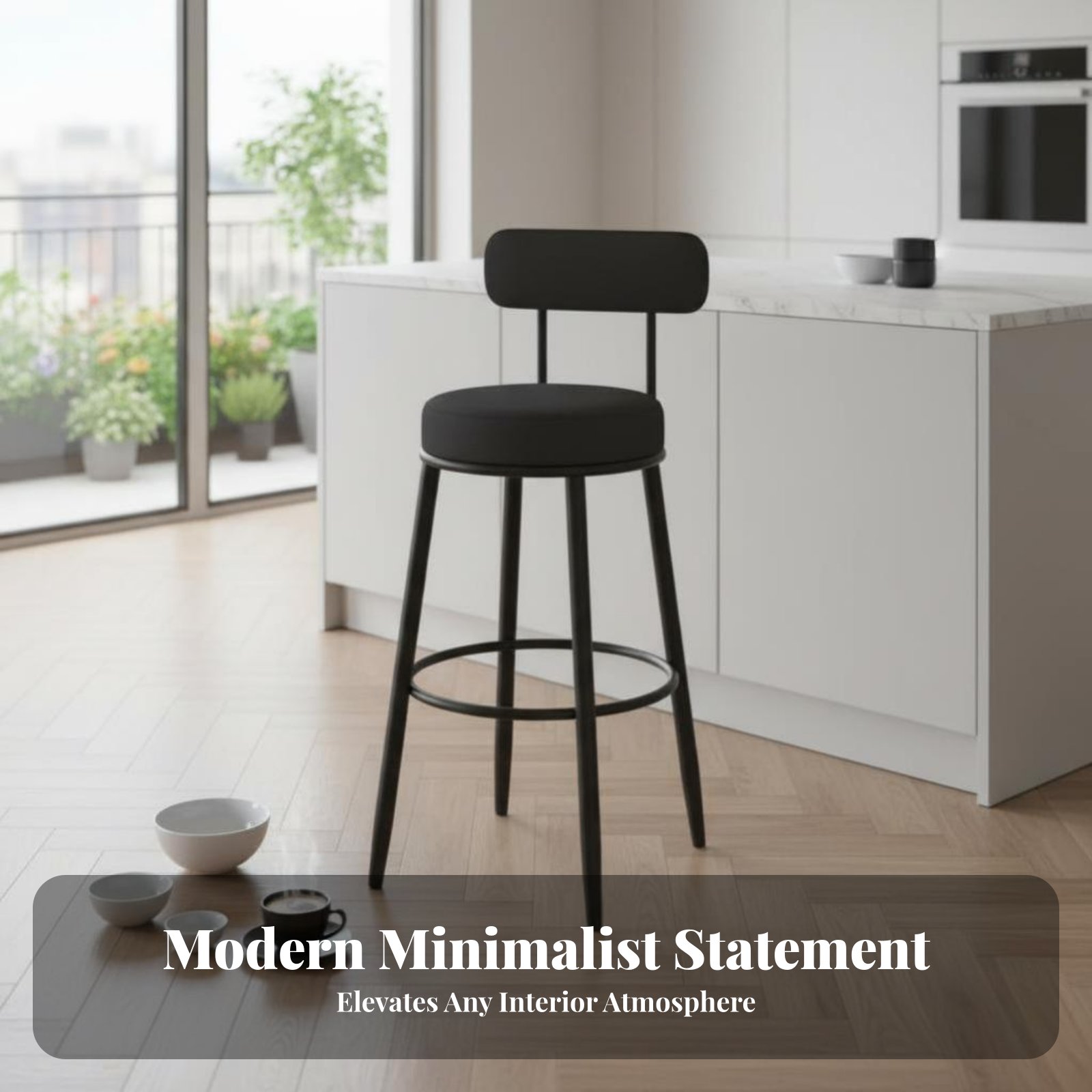 Upholstered Stool with Low Rea - đánh giá và giá Home Bar Seating