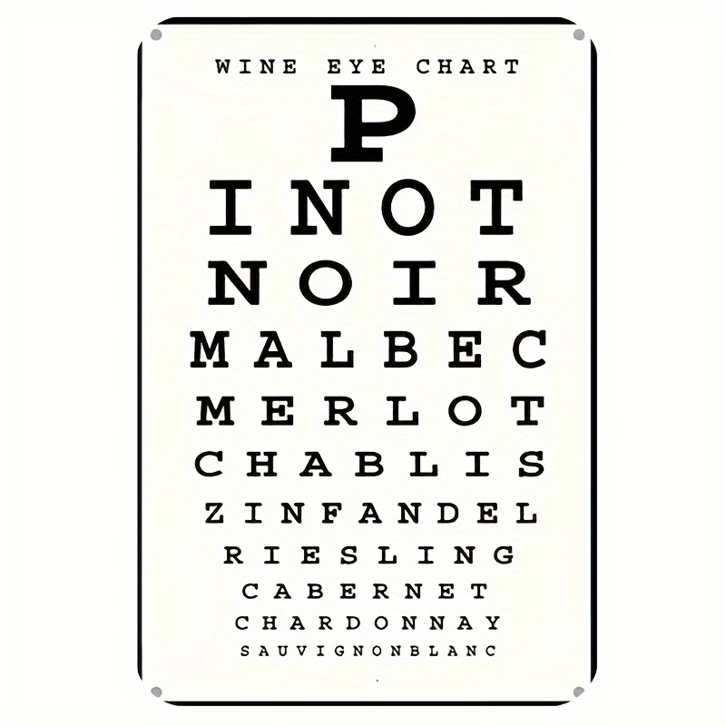 Vintage Wine Eye Chart Metal S - đánh giá và giá Home Bar And Kitchen