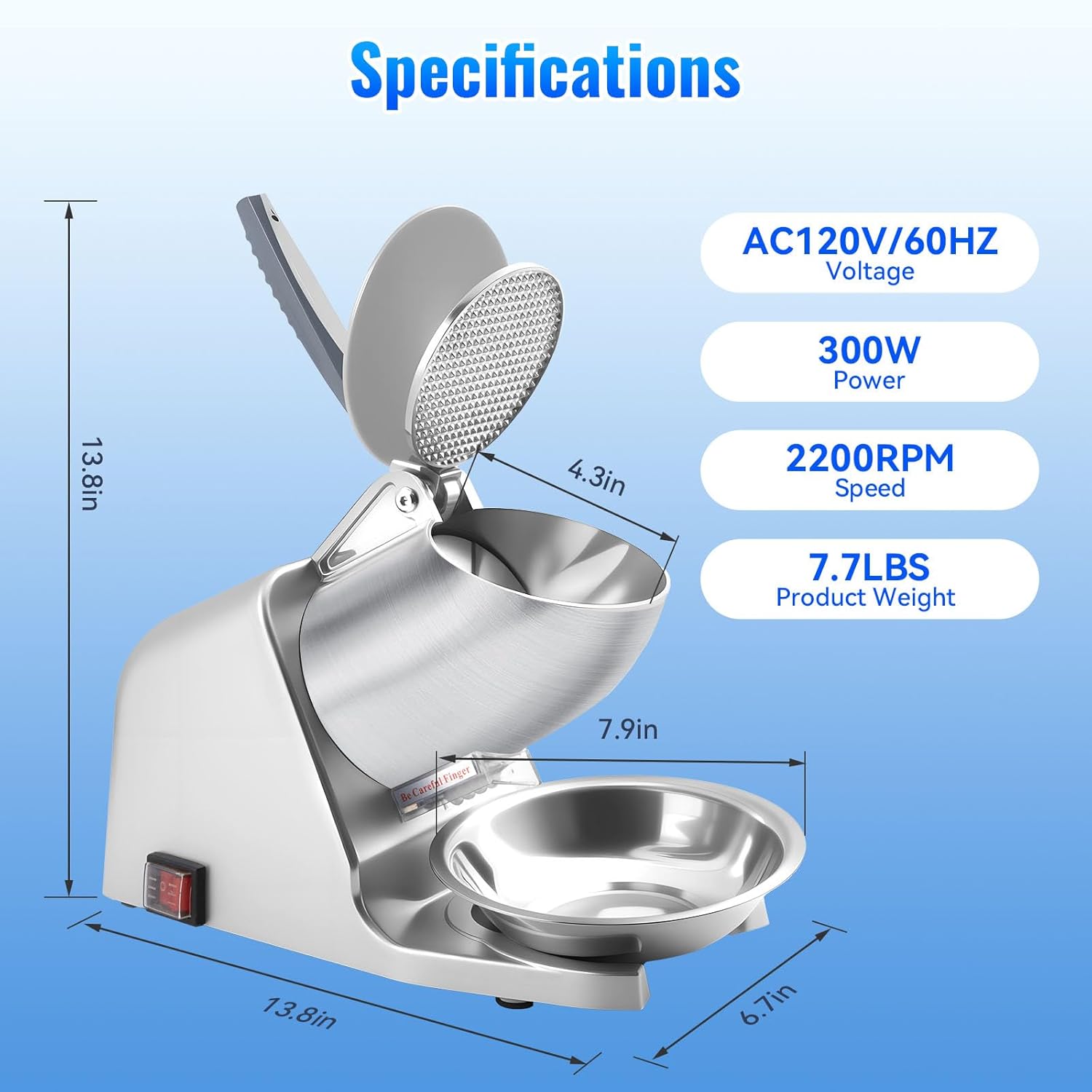 186lbs/h Dual Blade Ice Shaver - đánh giá và giá Ice Pick Pick
