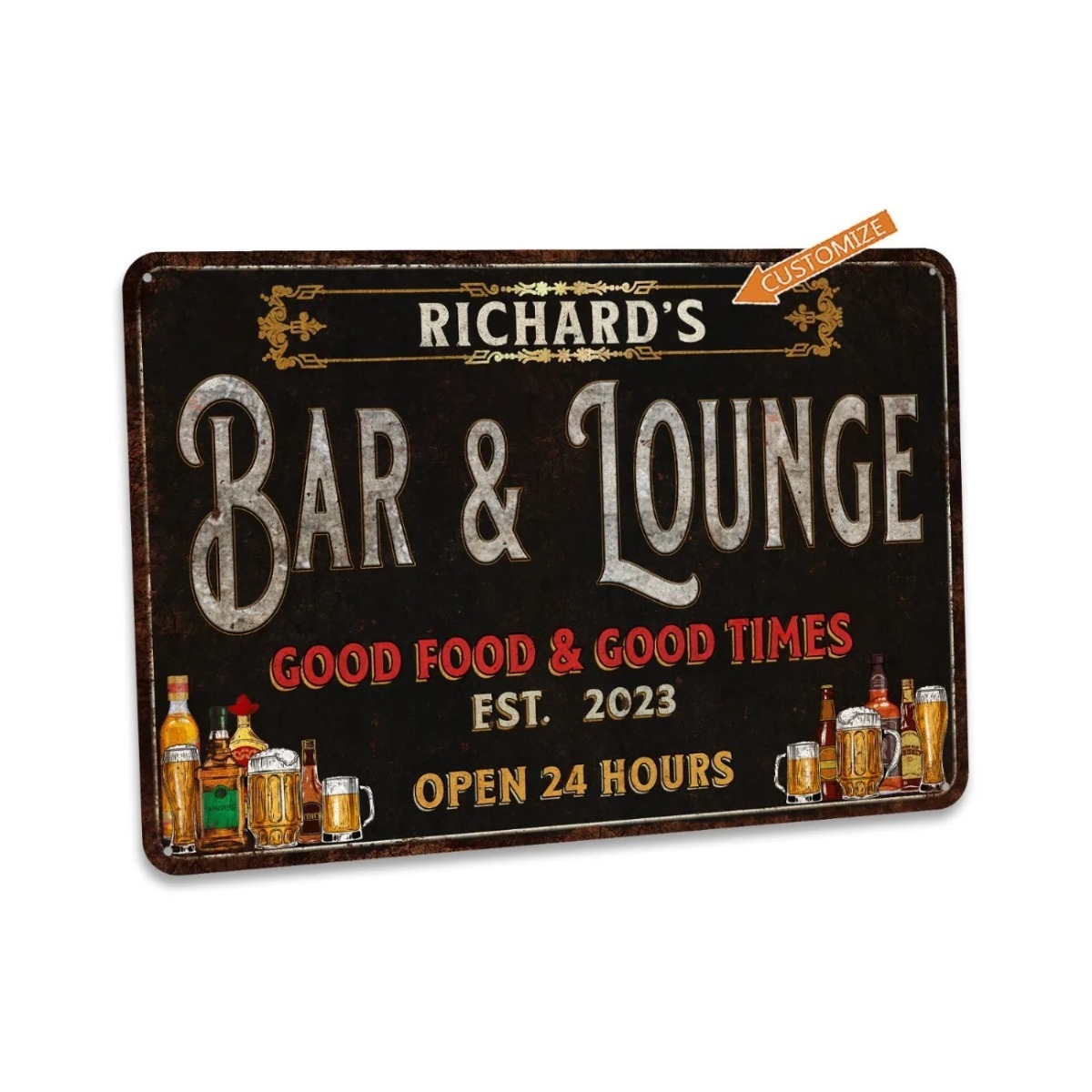 Custom Bar & Lounge Sign Bar a - đánh giá và giá Home Bar Lounge