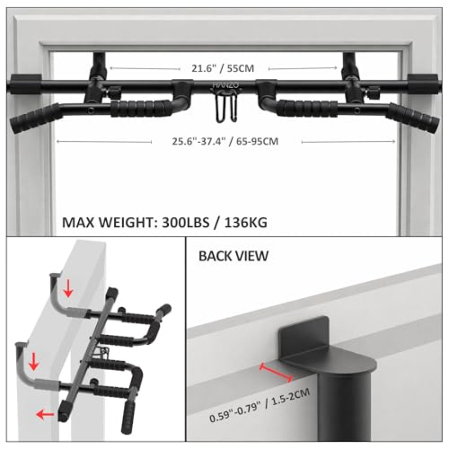 Doorway Pull Up Bar Set with S - đánh giá và giá Home Bar And Gym