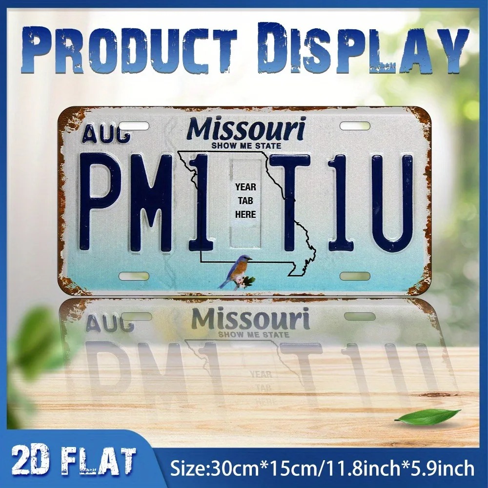 2D Flat Retro Missouri Blue Bi - đánh giá và giá Home Bar Signs