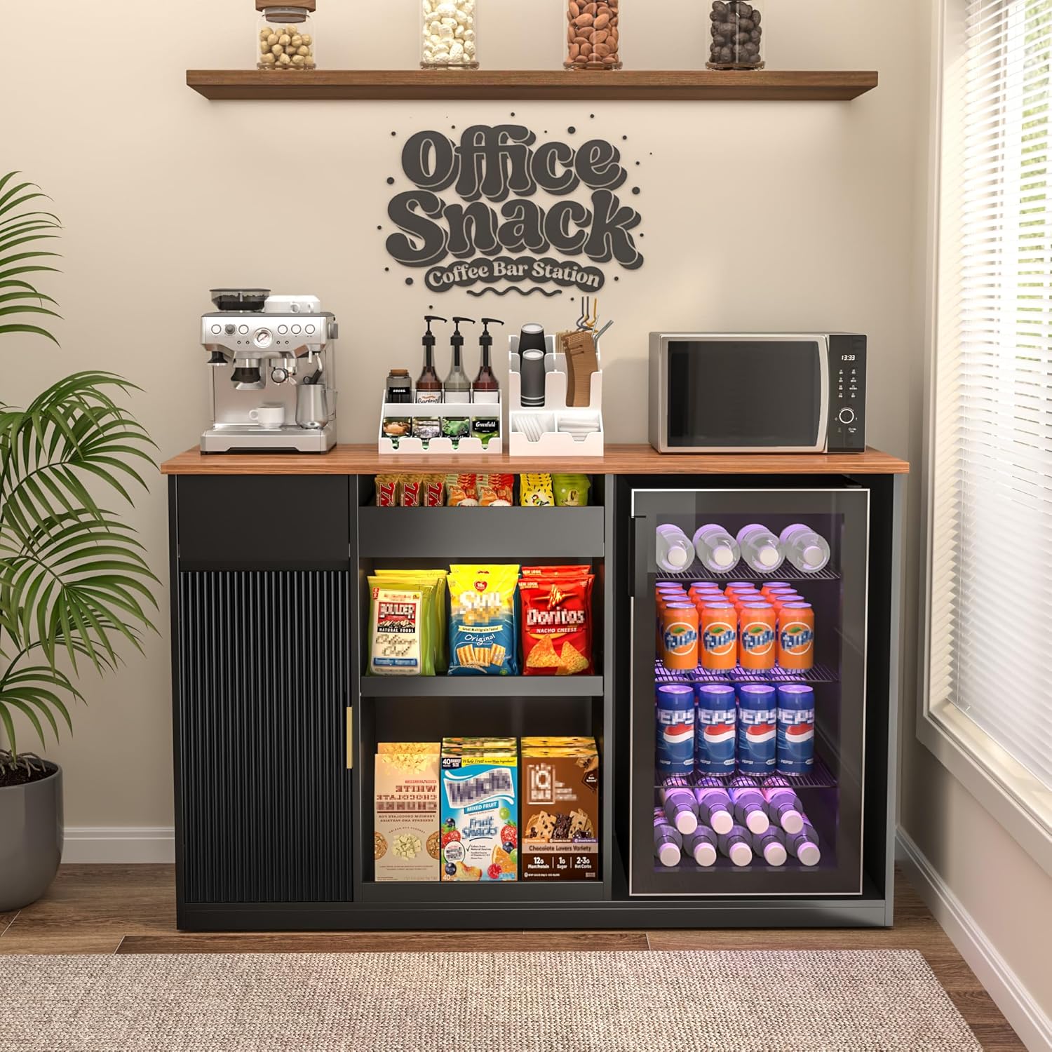 Snack Bar Cabinet with Fridge  - đánh giá và giá Home Bar And Fridge