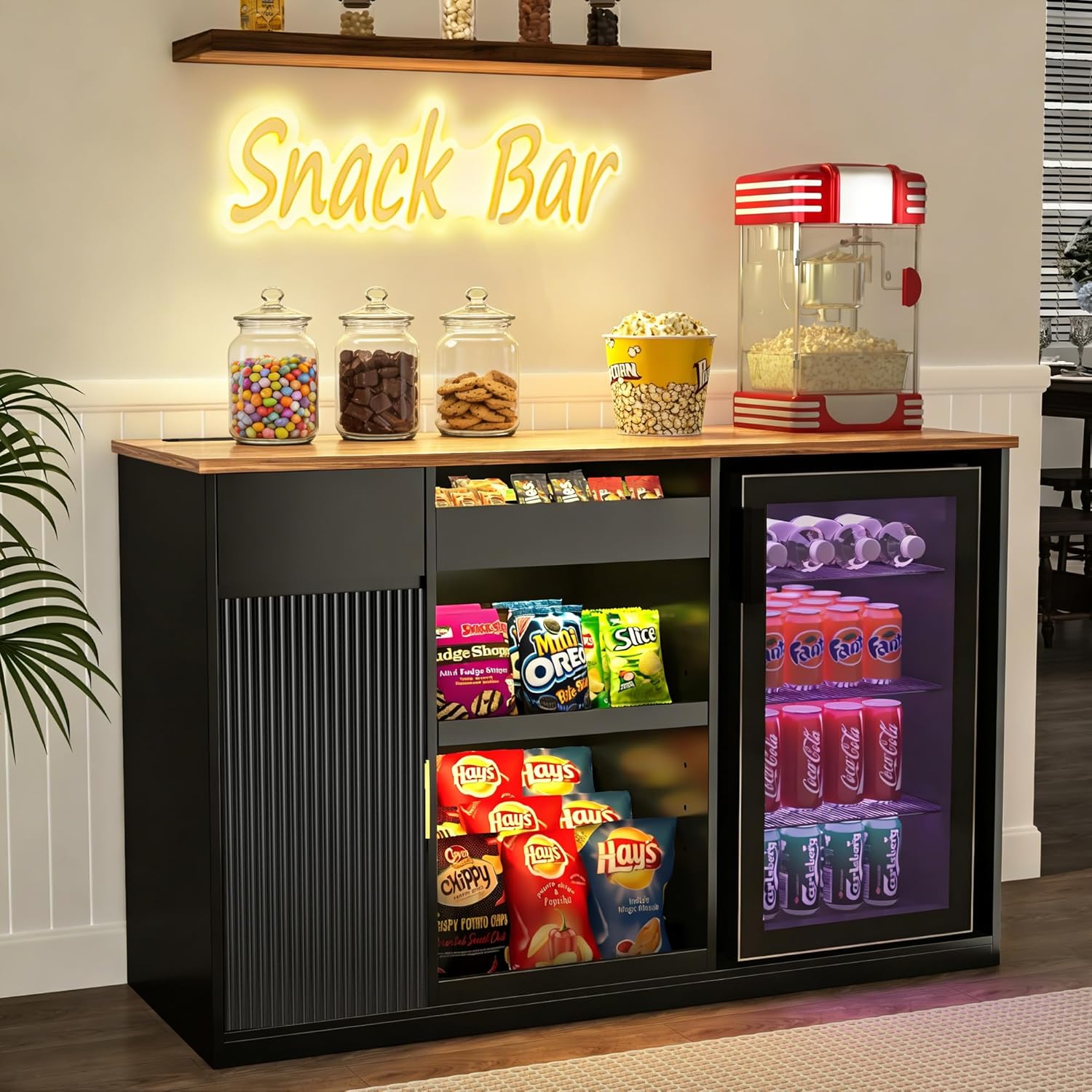 Snack Bar Cabinet with Fridge  - đánh giá và giá Home Bar And Fridge