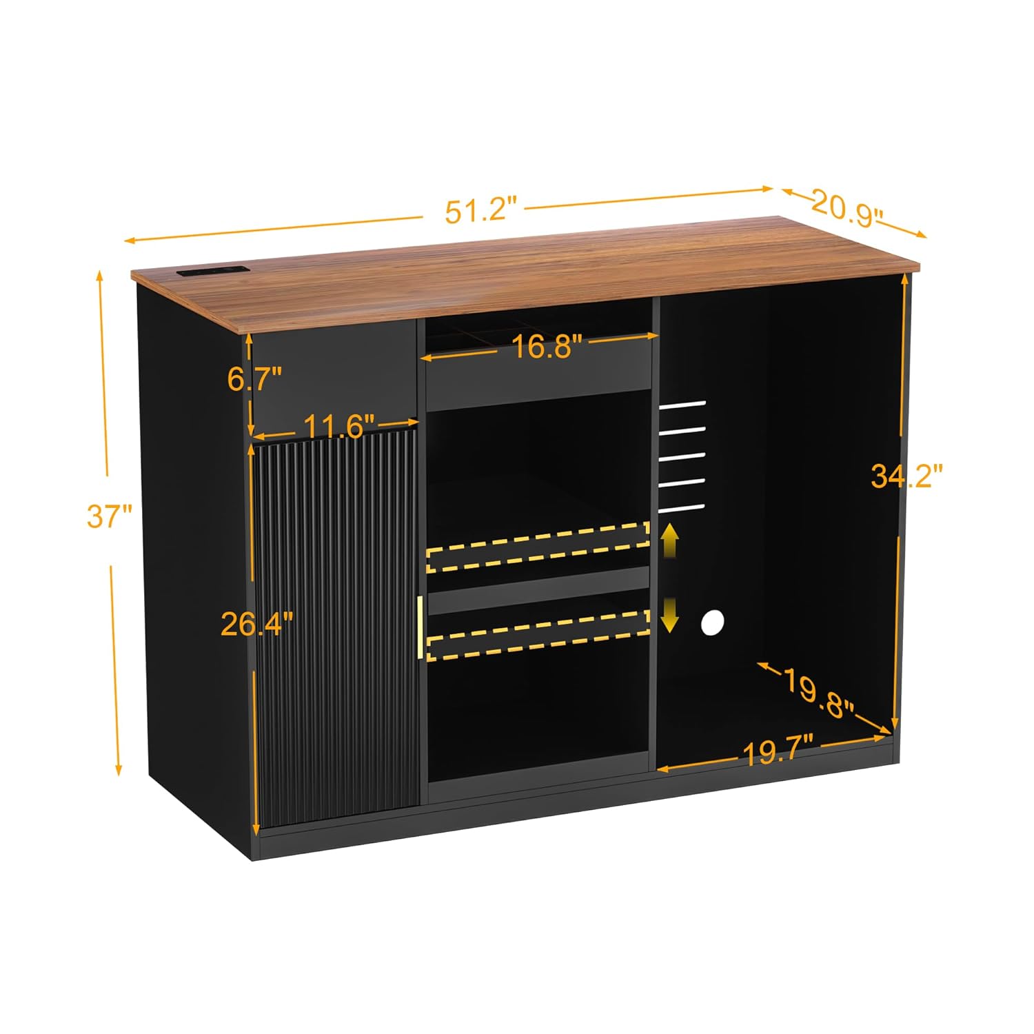 Snack Bar Cabinet with Fridge  - đánh giá và giá Home Bar And Fridge