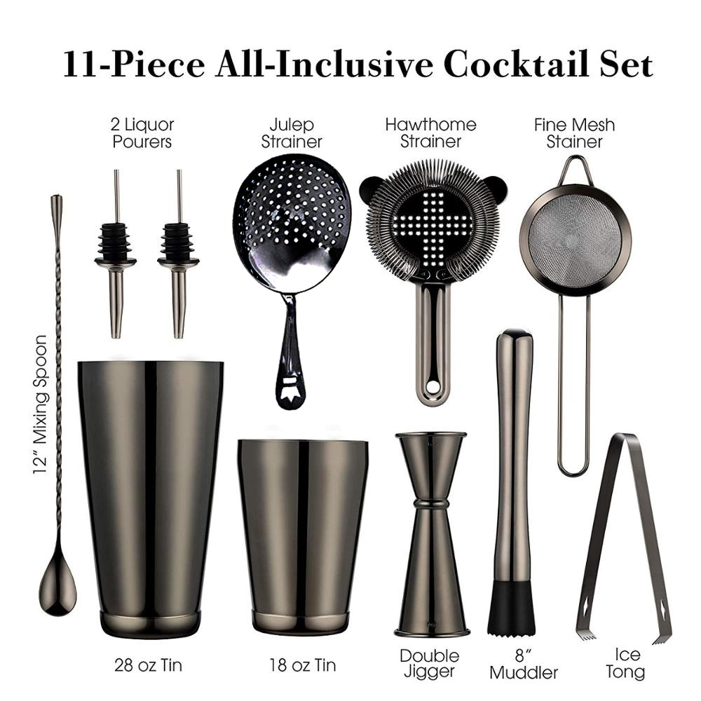 Cocktail Shaker Bar Set: 2 Wei - đánh giá và giá Boston Shaker Set