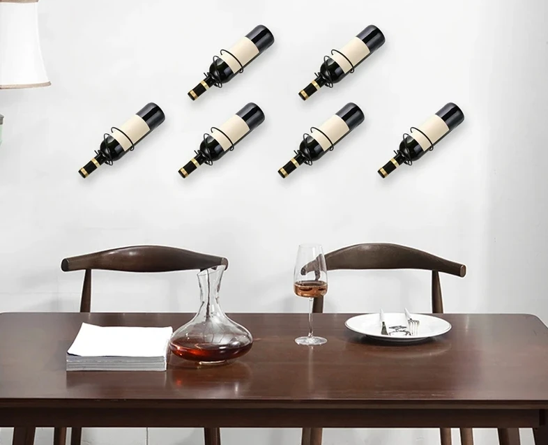 Pack Of 6 Wall Mounted Wine Ra - đánh giá và giá Home Bar Stand