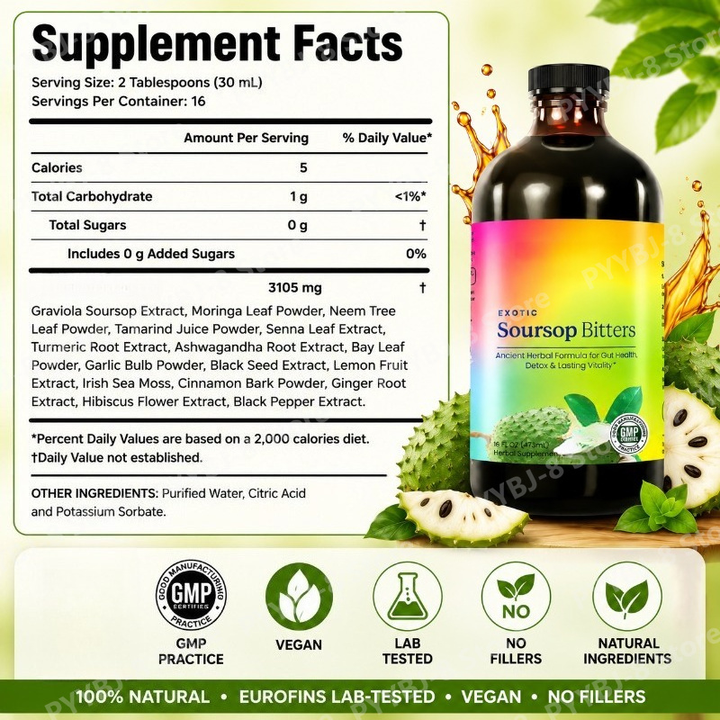 Soursop Bitters Drops Liquid 4 - đánh giá và giá Bitters Bottle Set