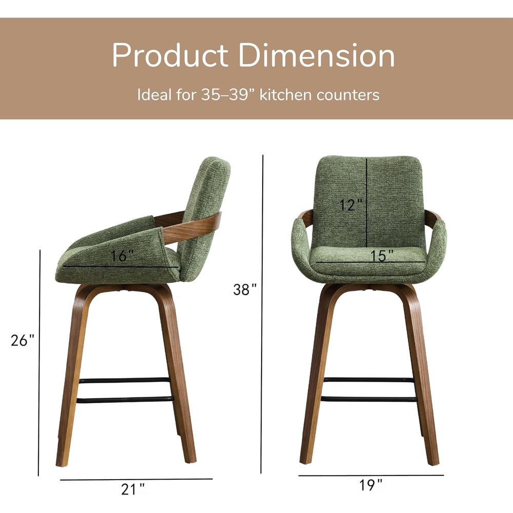 Set of 2 26 Swivel Bar Stools  - đánh giá và giá Home Bar Seating